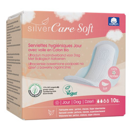 Silvercare soft ultracienkie bawełniane podpaski na dzień ze skrzydełkami 10szt.