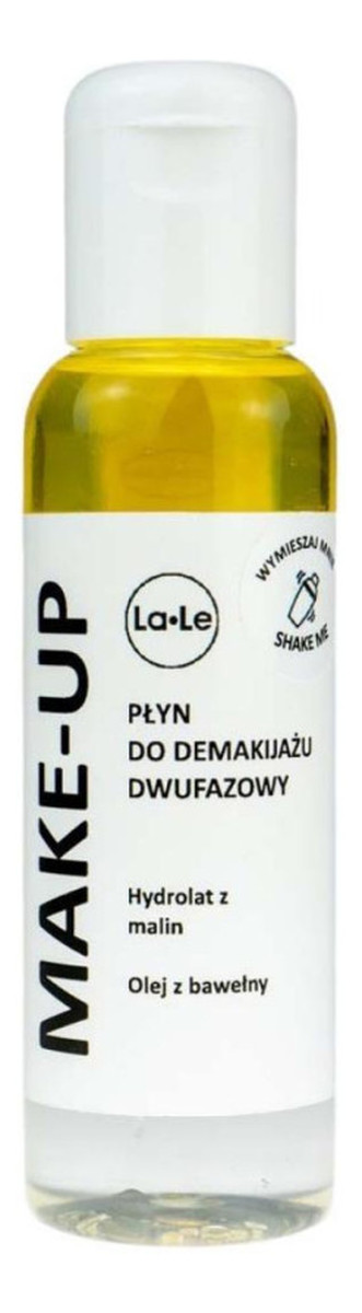 Płyn do demakijażu dwufazowy - Hydrolat z malin i olej z bawełny