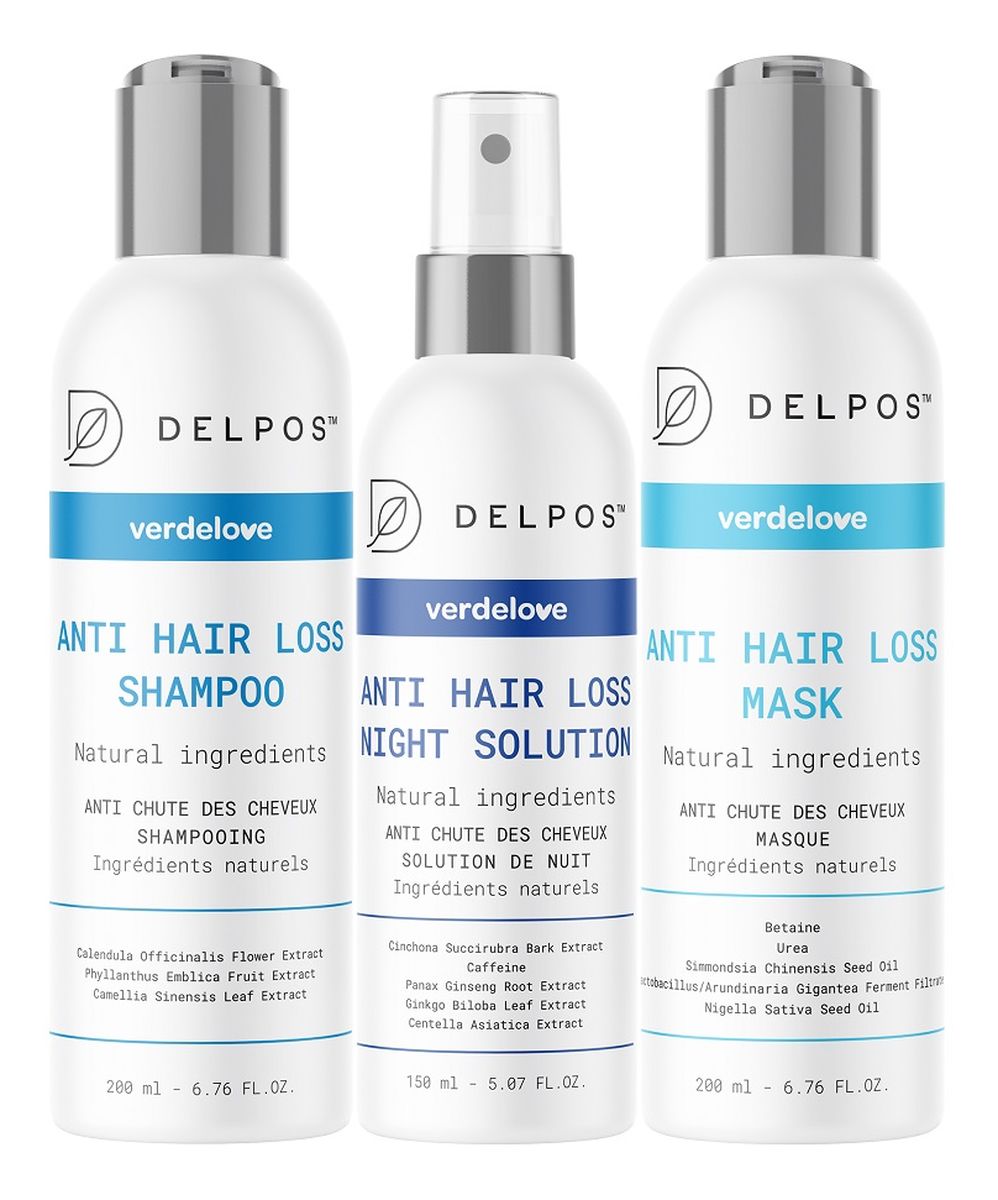 Zestaw szampon przeciw wypadaniu włosów 200ml + maska wzmacniająca 200ml + płyn do skóry głowy 150ml