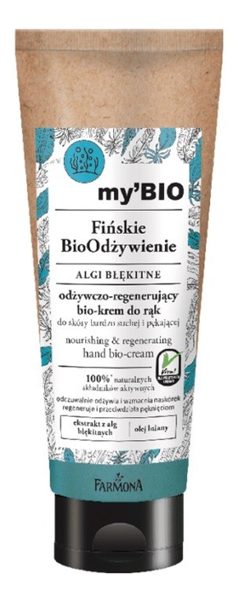 Fińskie BioOdżywienie Bio-Krem do rąk odżywczo-regenerujący Algi Błękitne