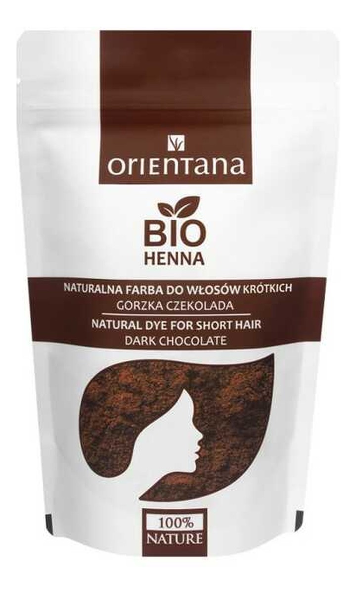 BIO Henna Do Włosów Krótkich i Półdługich Gorzka Czekolada