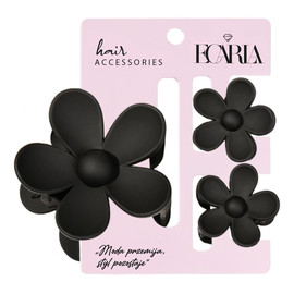 Zestaw spinki do włosów klamrowe 3w1 Kwiat XL + 2 szt. mini spinek SP436