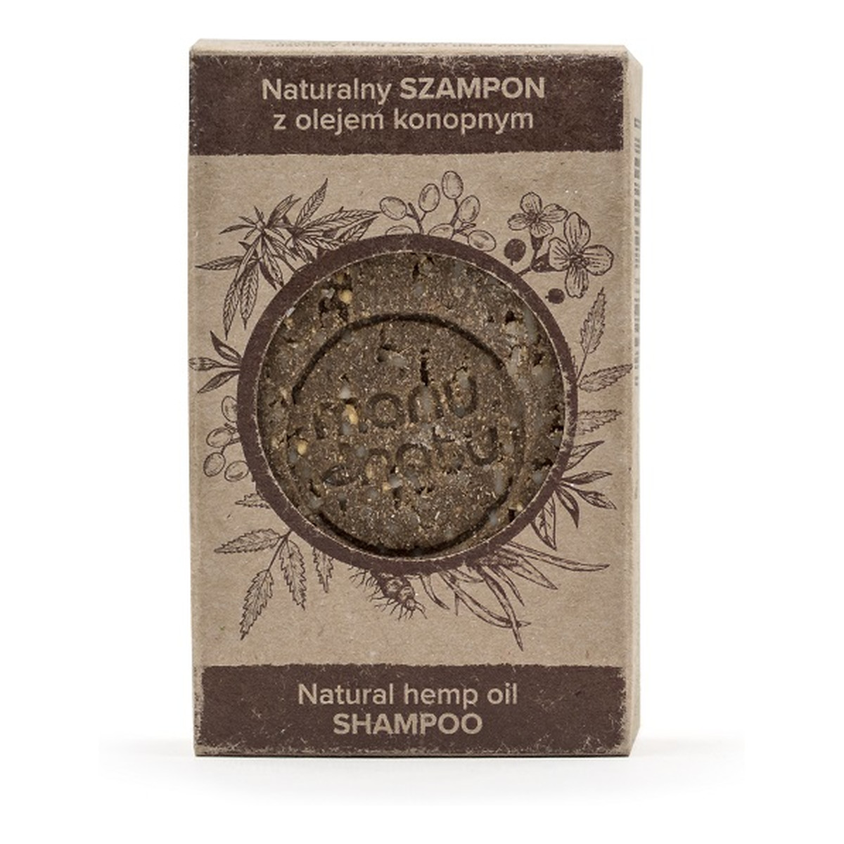 Manu Natu Natural hemp oil shampoo naturalny szampon w kostce z olejem konopnym 90g