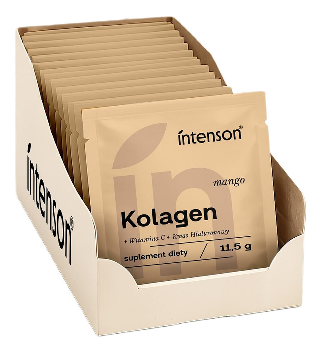 Kolagen + Witamina C + Kwas Hialuronowy suplement diety Mango 20x11.5g