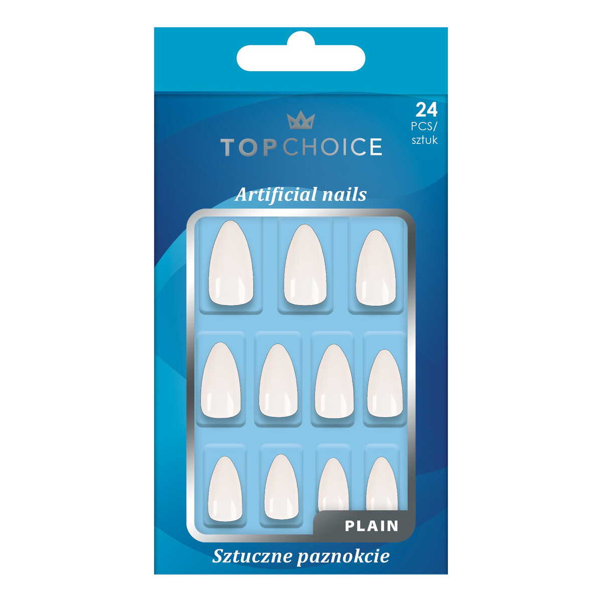 Top Choice Sztuczne paznokcie Long Almond Plain