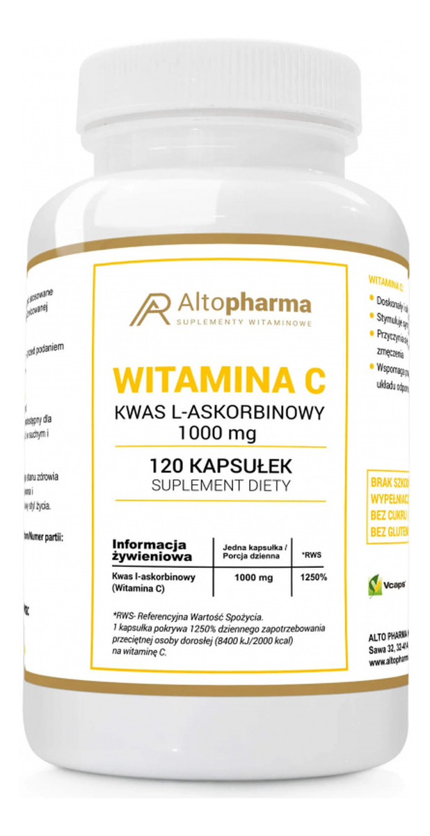 Witamina C Kwas L-Askorbinowy suplement diety