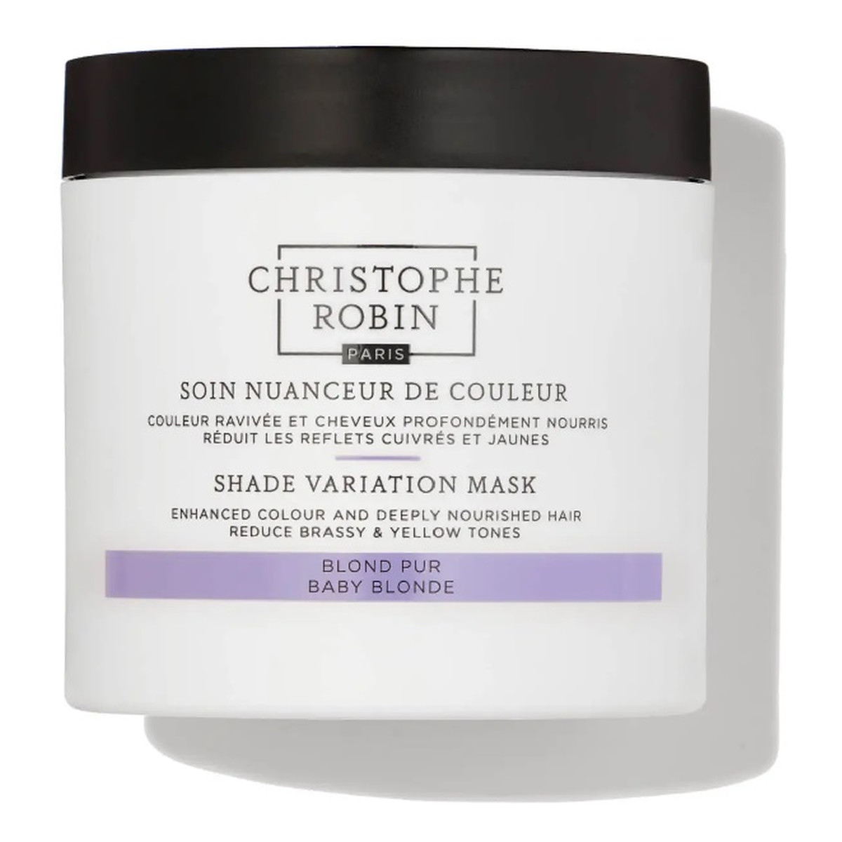 Christophe Robin Shade Variation Mask Odżywcza kremowa maska odświeżająca kolor włosów Baby Blonde 250ml