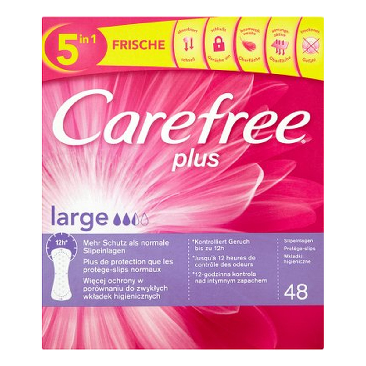 Carefree Plus Large Wkładki Higieniczne 48szt.