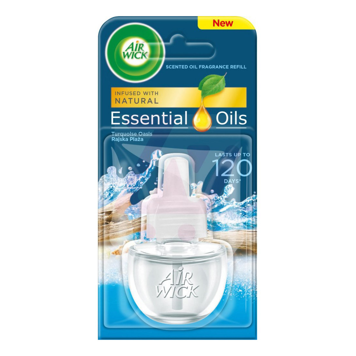 Air Wick Essential Oils Odświeżacz powietrza Rajska Plaża wkład 19ml