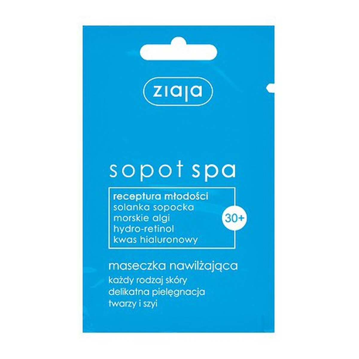 Ziaja Sopot Spa Maseczka nawilżająca każdy rodzaj skóry delikatna pielęgnacja twarzy i szyi 7ml