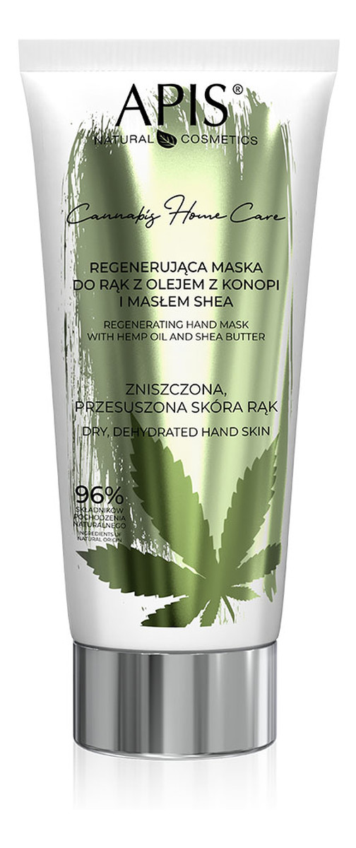 regenerująca maska do rąk z olejem z konopi i masłem shea