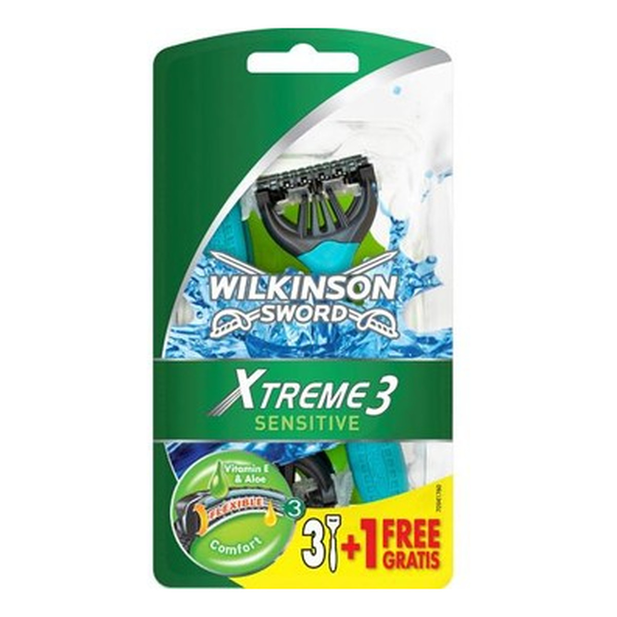Wilkinson Sensitive Xtreme 3 Maszynki Jednorazowe 3+1 szt. Gratis
