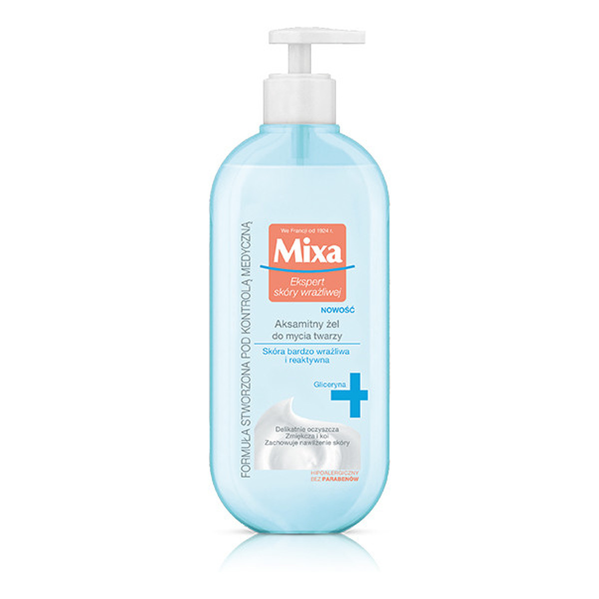 Mixa Aksamitny Żel Do Mycia Twarzy Skóra Bardzo Wrażliwa i Reaktywna 200ml