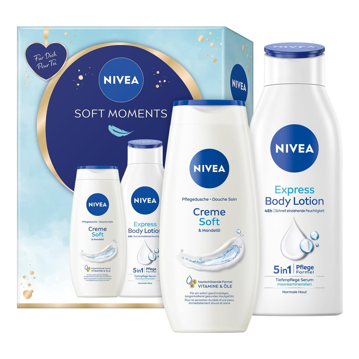 Nivea Soft Moments Zestaw pielęgnacyjny do ciała kobiet 250ml