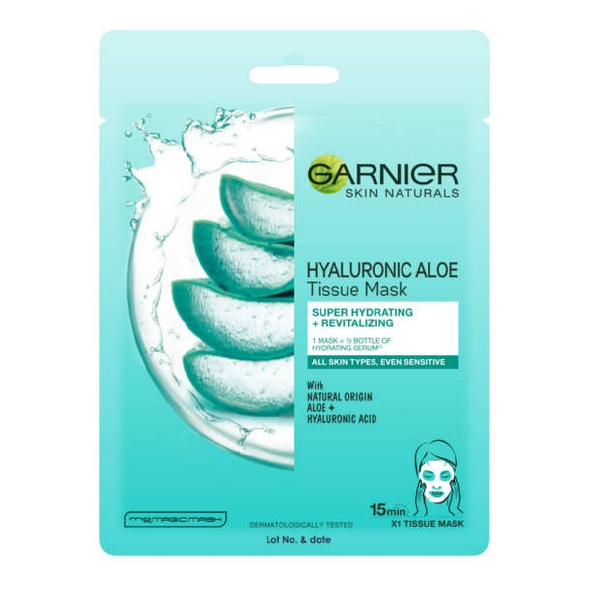 Garnier Hyaluronic nawilżająca Maska w płachcie Aloes