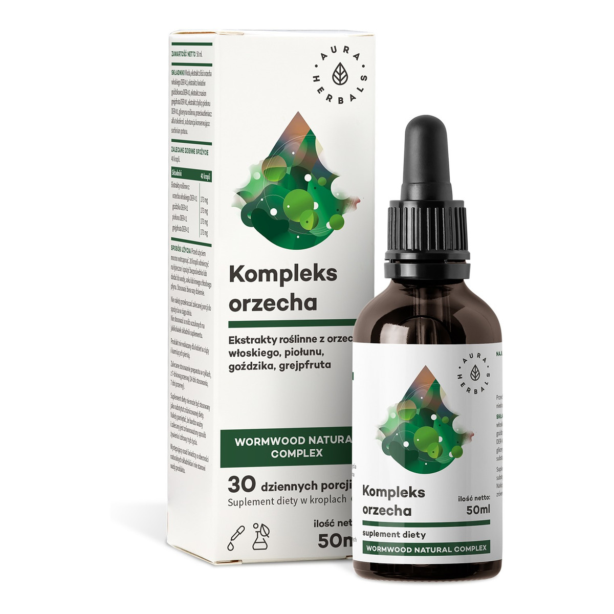Aura Herbals Kompleks orzecha piołun krople 50ml