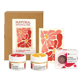 Zestaw mydło malinowe 100g + dziki krem żurawinowy do rąk 50ml + mazidło opatrunkowe do skóry suchej i popękanej z nagietkiem 50ml