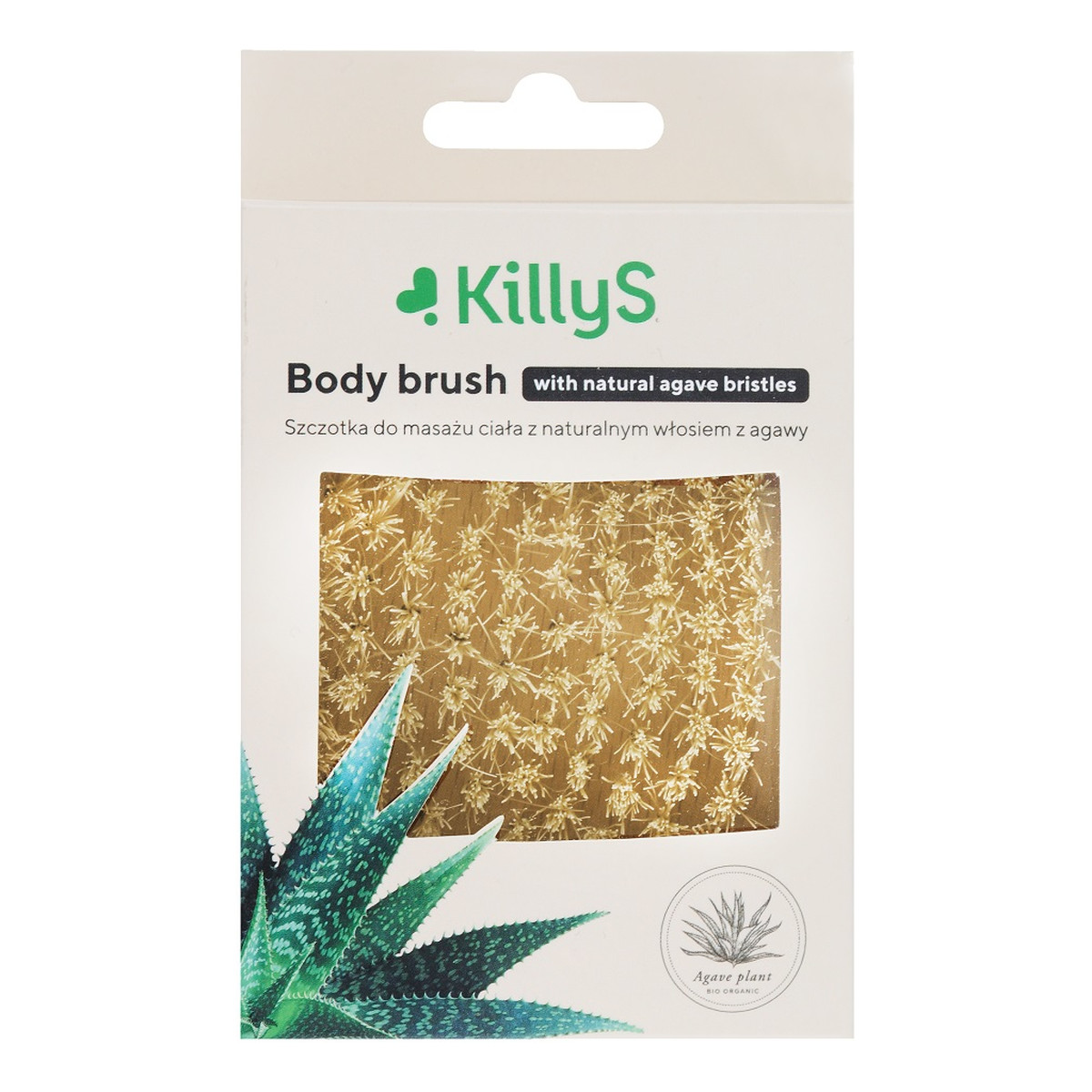 KillyS Body brush szczotka do ciała z naturalnym włosiem z agawy