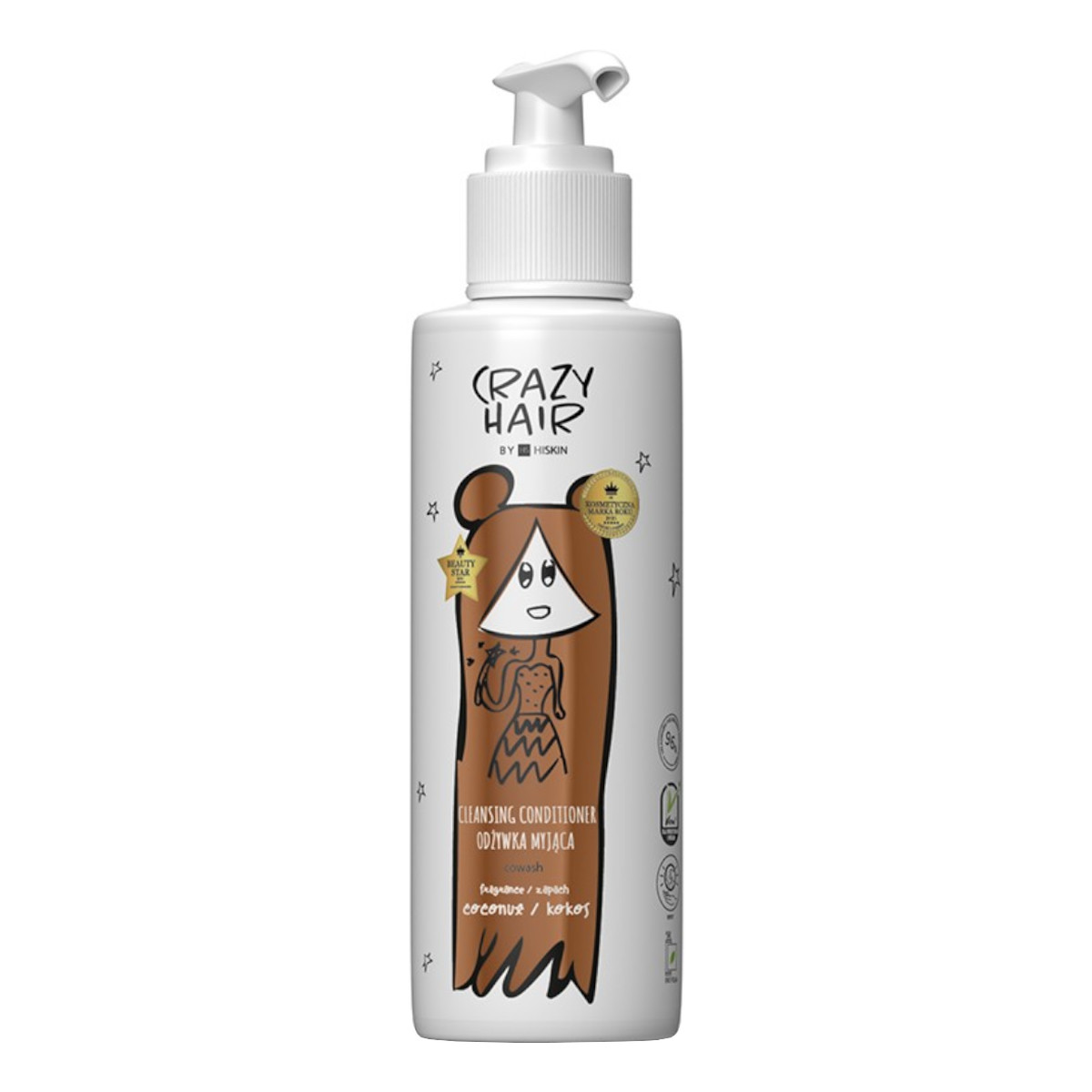 Hiskin Crazy Hair Odżywka myjąca do włosów o zapachu kokosa 300ml