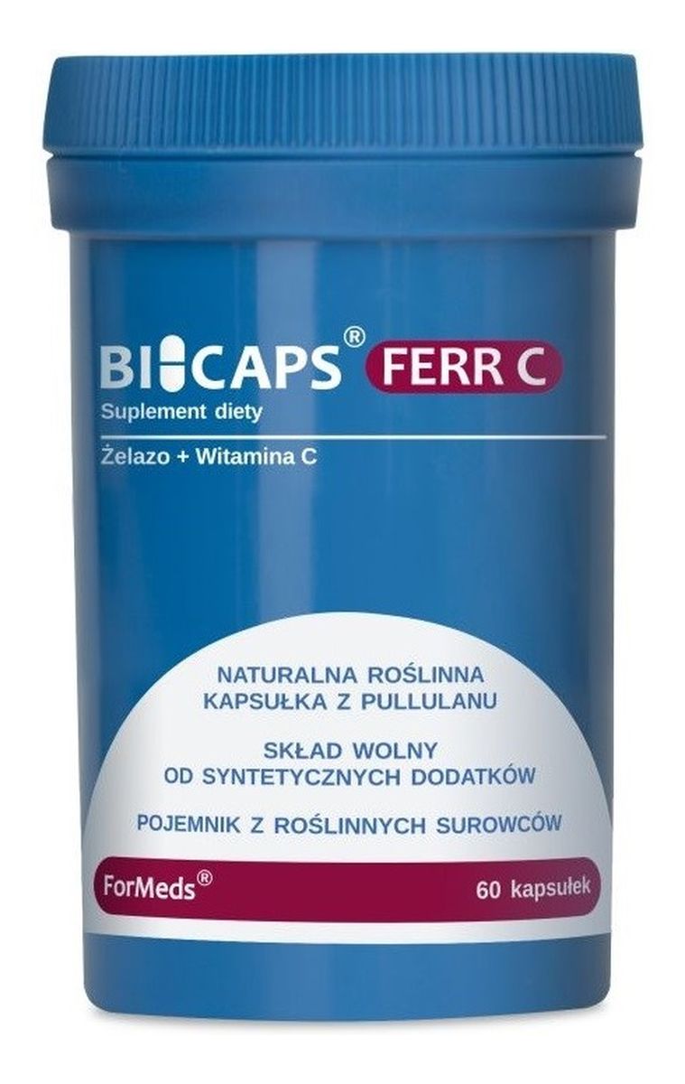 Bicaps ferr-c witamina c suplement diety 60 kapsułek