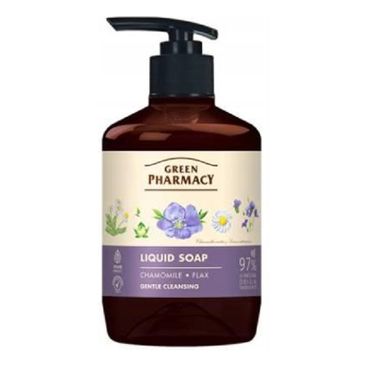 Green Pharmacy Mydło w płynie Rumianek i len 460ml