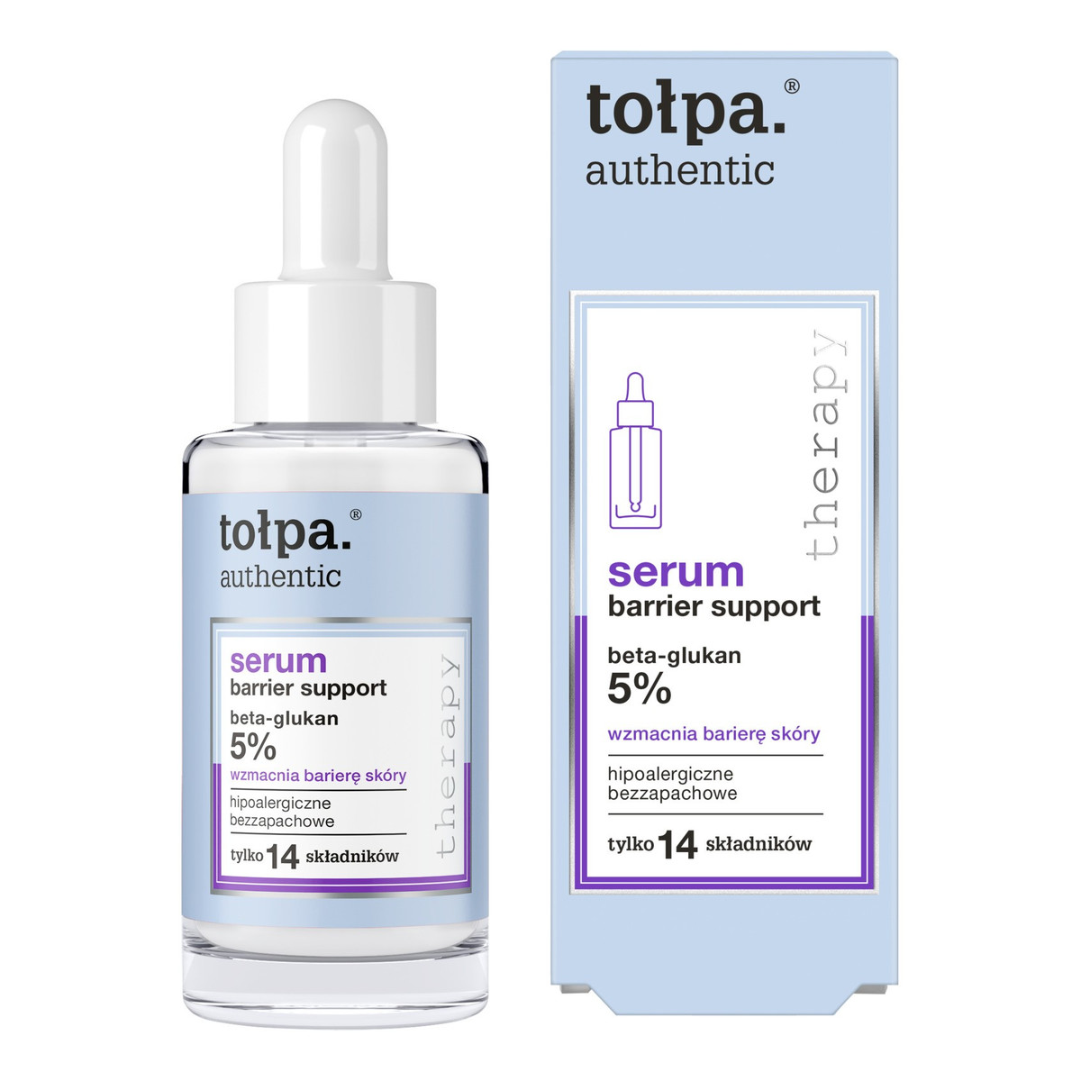 Tołpa Authentic serum do twarzy barier support-wzmacnia barierę skóry (5% beta-glukan) 30ml