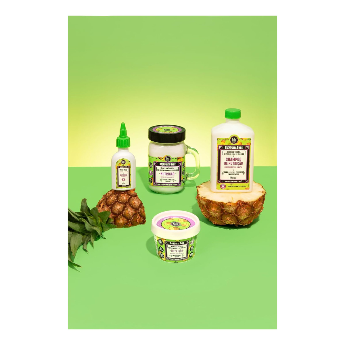Lola Cosmetics Be(M)Dita Ghee Nawilżająca maska do włosów z Ananasem i Masłem Bacuri 350g