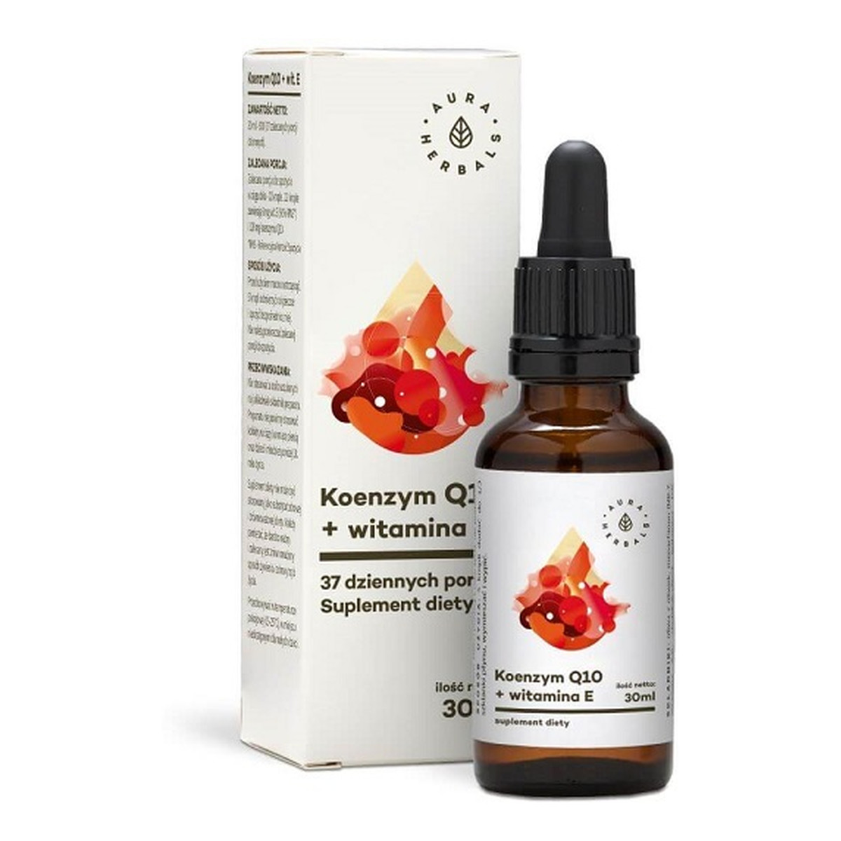 Aura Herbals Koenzym q10 & witamina e suplement diety w kroplach 30ml