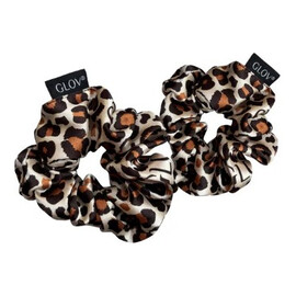 Satin scrunchies satynowe gumki do włosów s/m cheetah 2szt