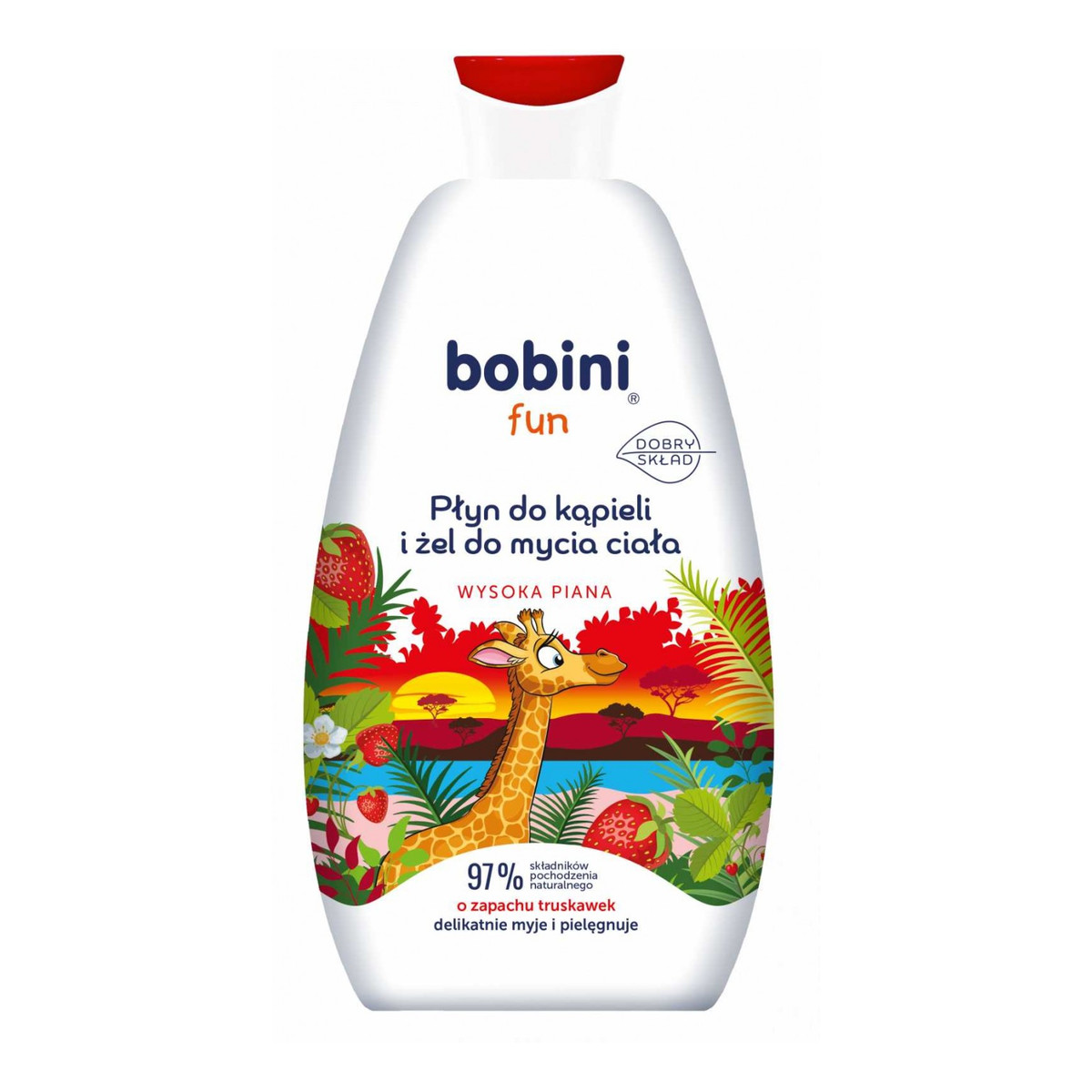 Bobini Fun Płyn do kąpieli i żel do mycia ciała Zapach Truskawki 500ml