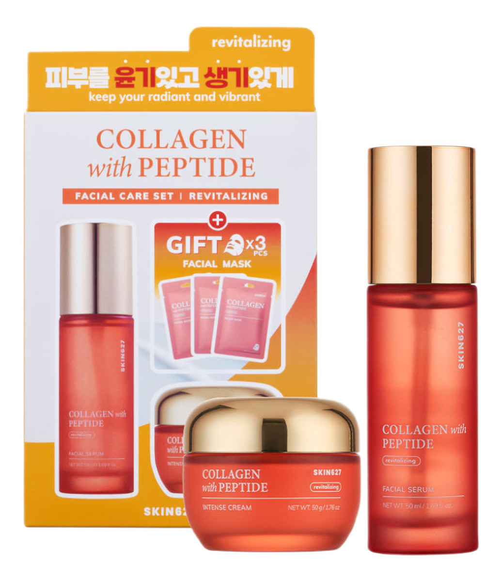 Serum do twarzy 50ml + krem do twarzy 50g + maseczki do twarzy 3x22ml Z