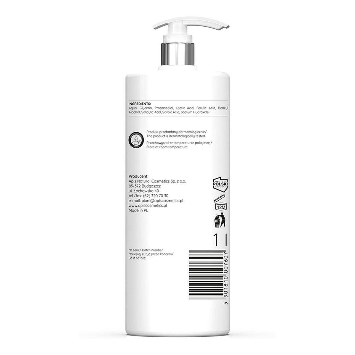 Apis Expert Med Care Hybrydowy roztwór z kwasem mlekowym i ferulowym 1000ml