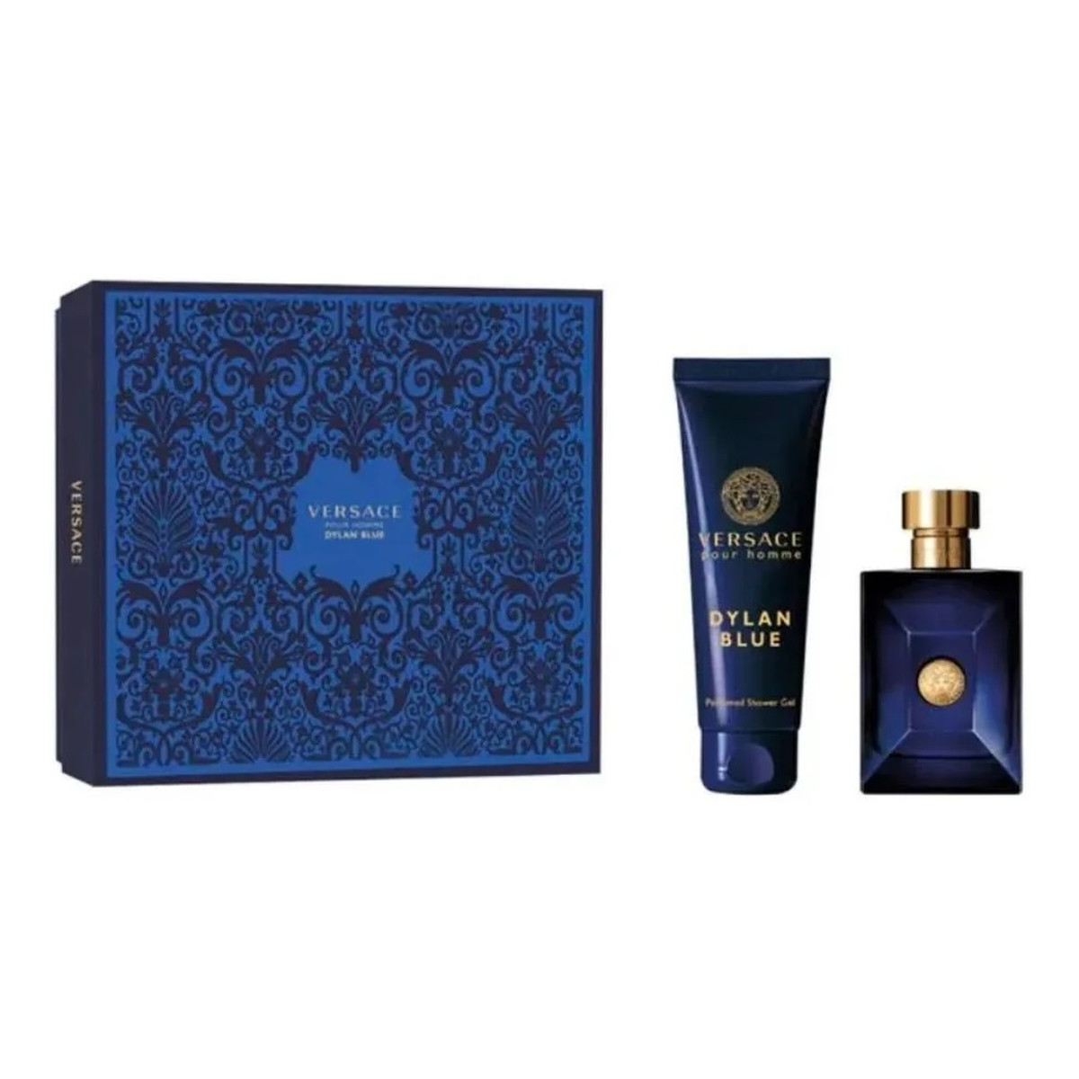 Versace Pour Homme Dylan Blue Zestaw woda toaletowa spray 50ml + żel pod prysznic 100ml