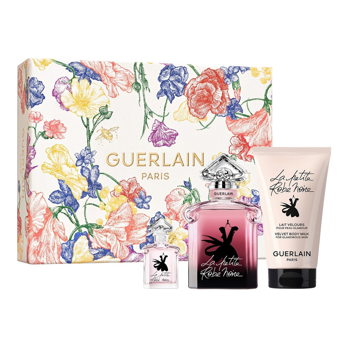 Guerlain La Petite Robe Noire Intense Zestaw woda perfumowana spray 50ml + miniatura wody perfumowanej 5ml + balsam do ciała 75ml