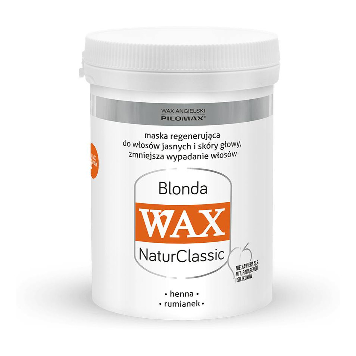 Pilomax Wax Natur Classic Blonda Maska Regenerująca Do Włosów Jasnych 240ml