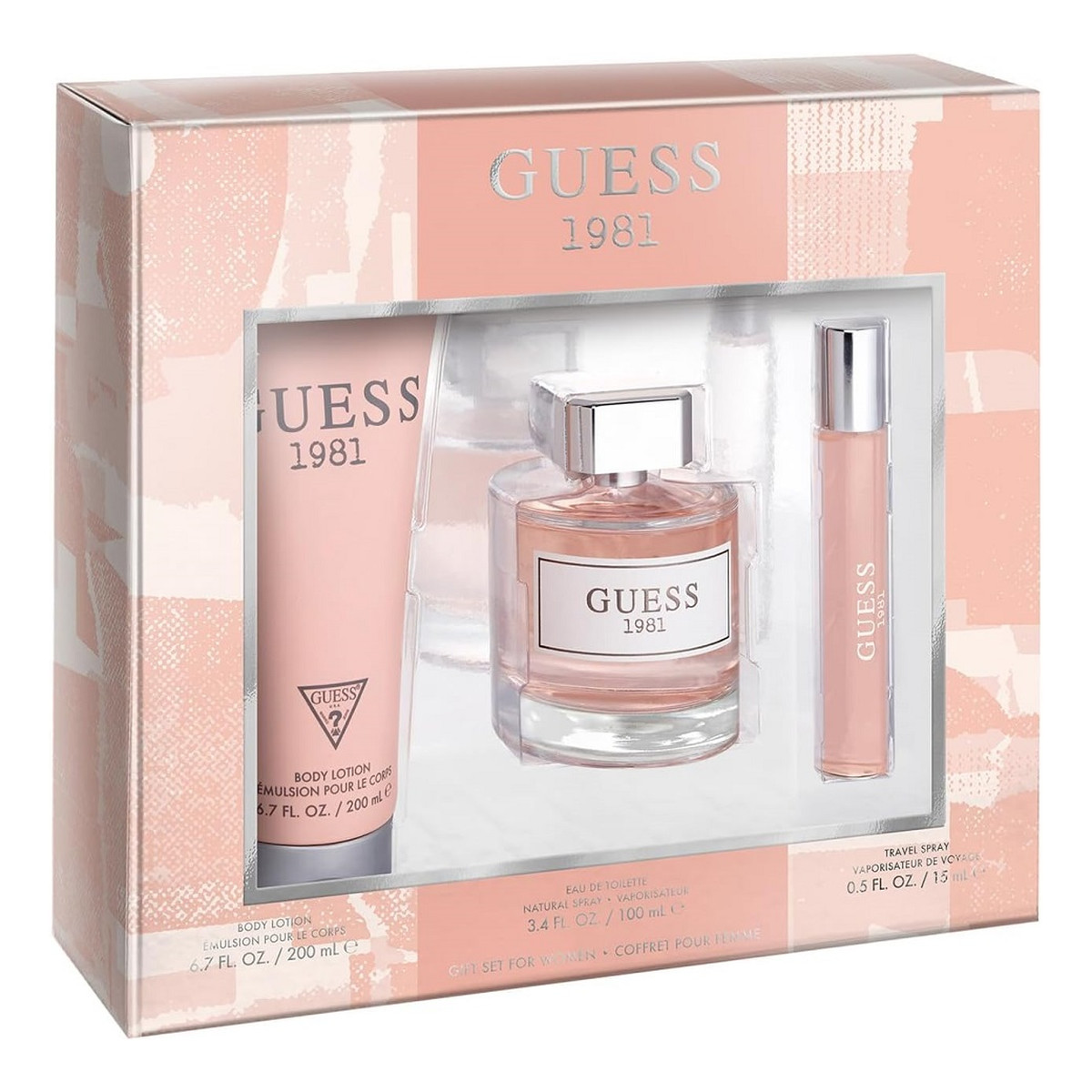 Guess 1981 Zestaw woda toaletowa spray 100ml + woda toaletowa spray 15ml + balsam do ciała 200ml