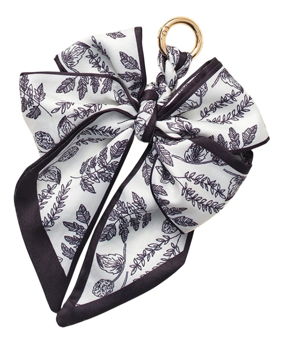 Brelok do kluczy elegancki wzór kwiatowy kokarda BRL372