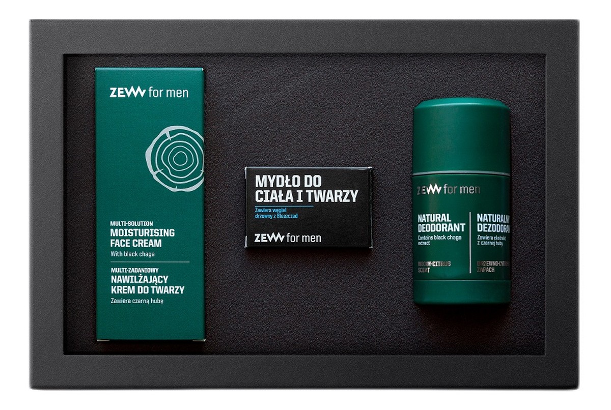 Zestaw dla każdego nawilżający krem do twarzy 80ml + mydło do ciała i twarzy 85ml + dezodorant w sztyfcie 80ml