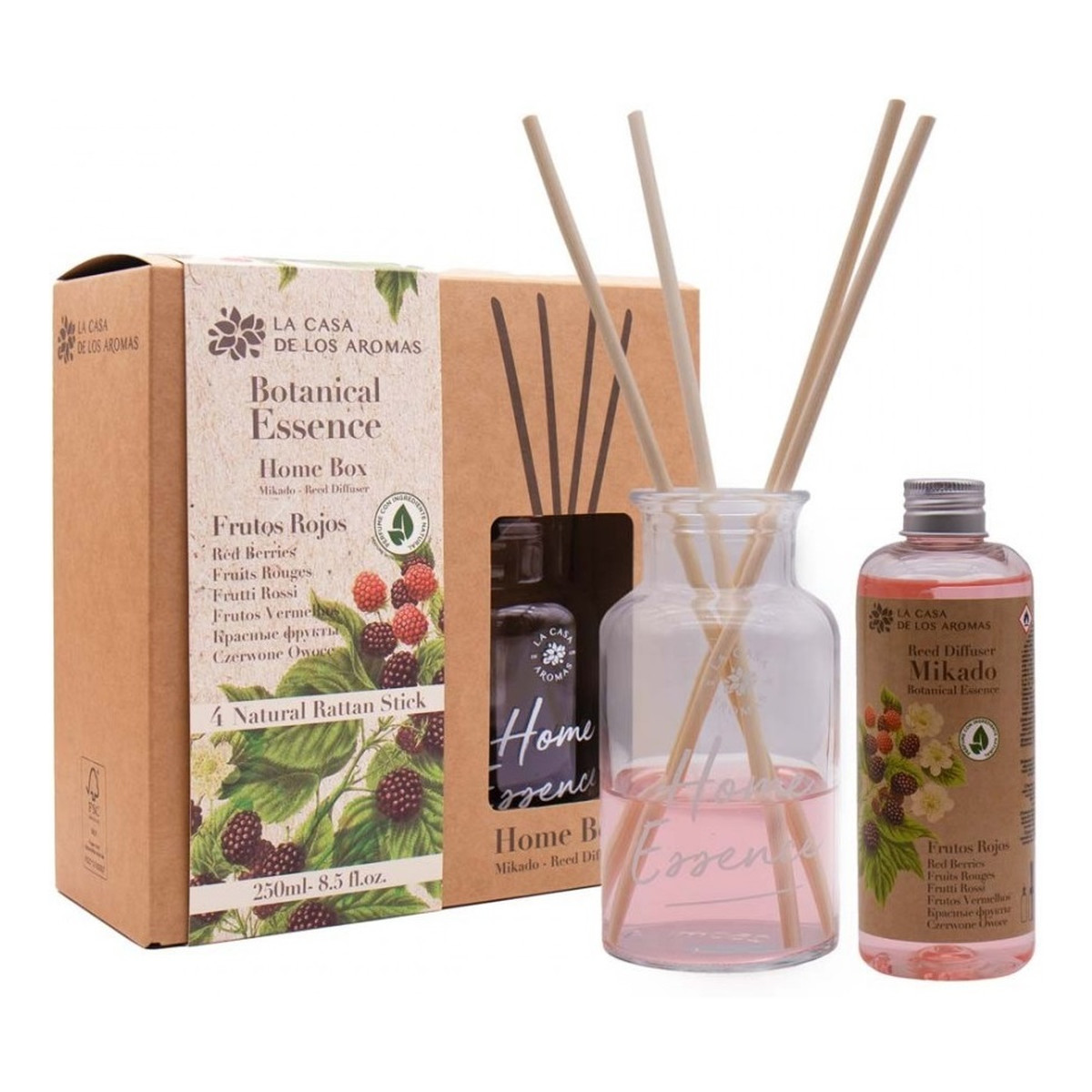 La Casa De Los Aromas Botanical essence patyczki zapachowe czerwone owoce 250ml
