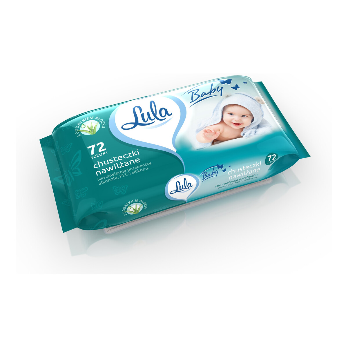 Lula Baby Chusteczki nawilżane z dodatkiem aloesu 72 sztuki
