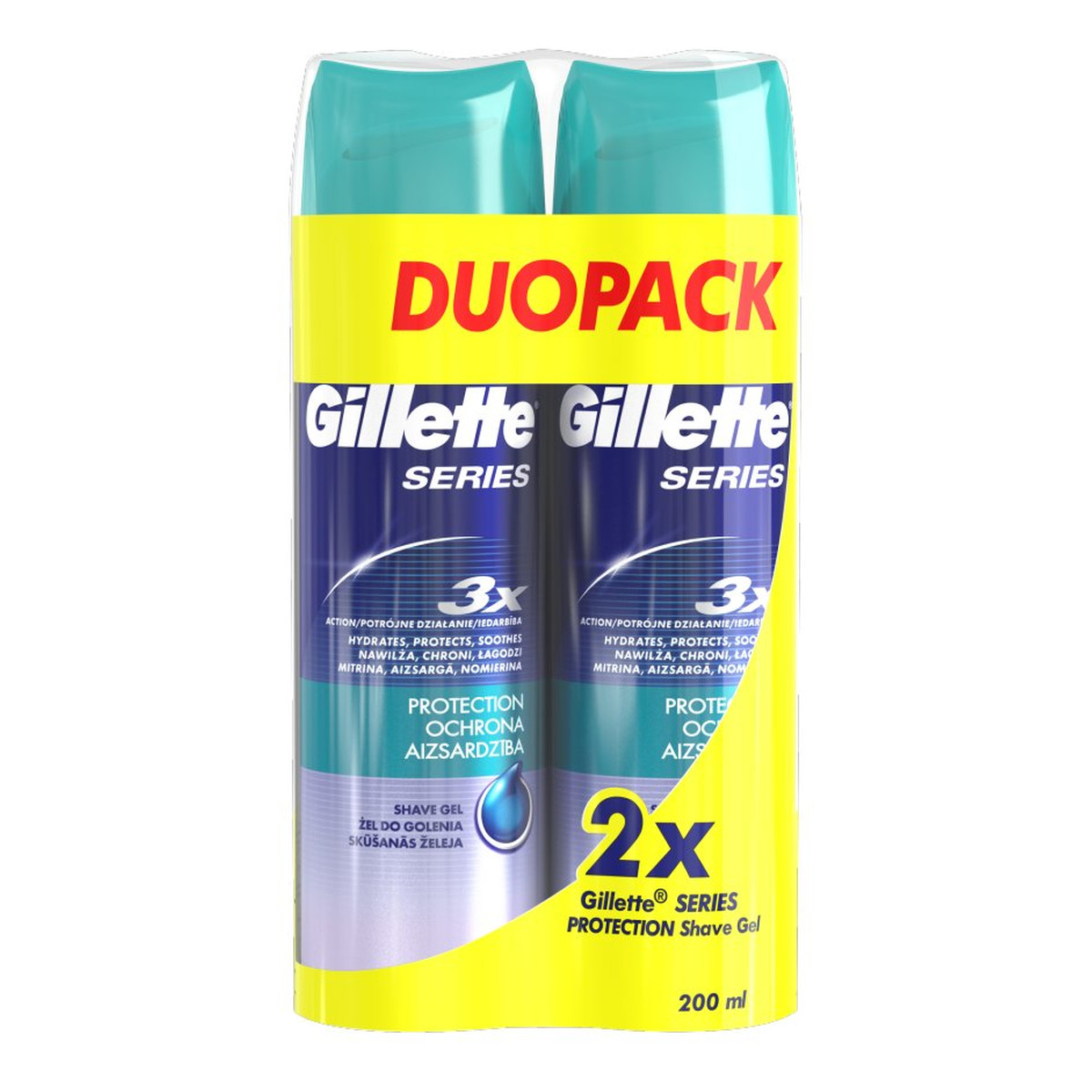 Gillette Series Protection Żel Do Golenia 2x 200ml