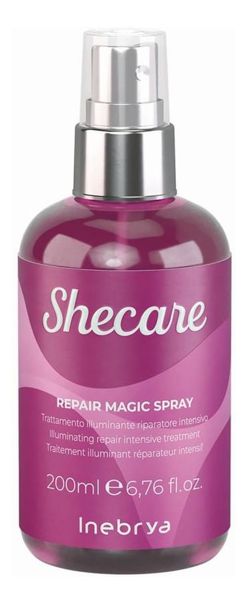 Shecare repair magic spray intensywna kuracja rozświetlająco-naprawcza do włosów zniszczonych zabiegami chemicznymi