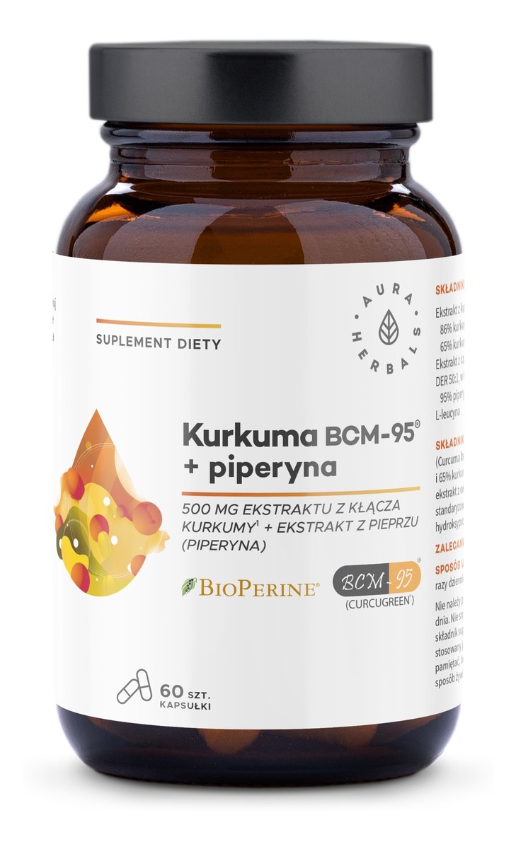 Kurkuma 500 mg BCM-95® + piperyna Suplement diety