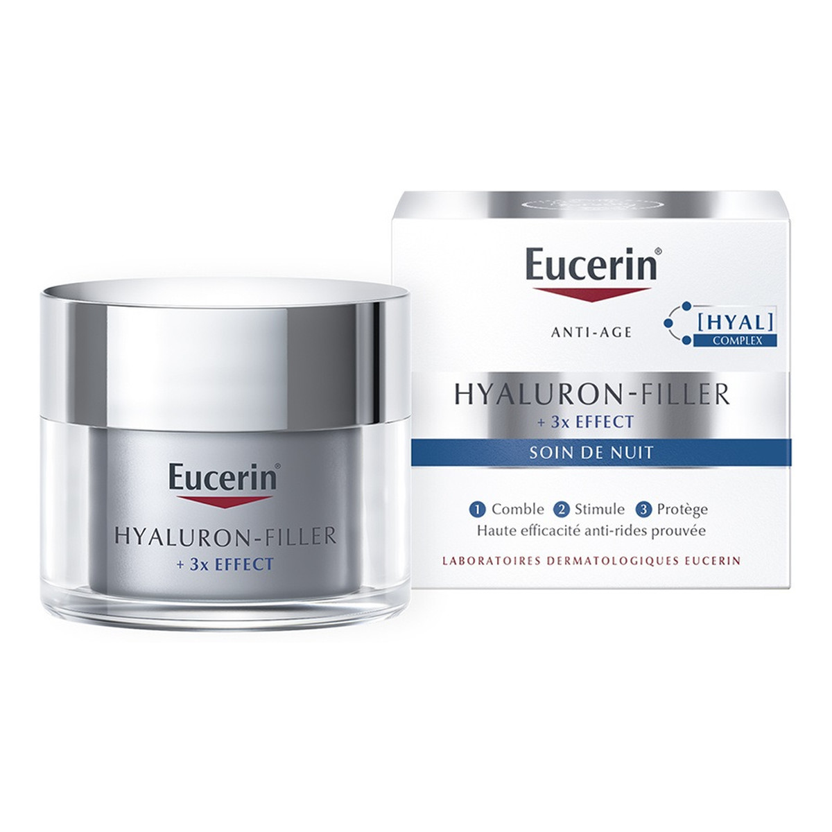 Eucerin Hyaluron-Filler + 3x Effect Nacht krem przeciwzmarszczkowy na noc 50ml