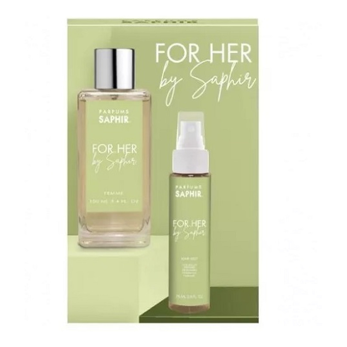 Saphir For Her Zestaw woda perfumowana spray 100ml + mgiełka do włosów 75ml