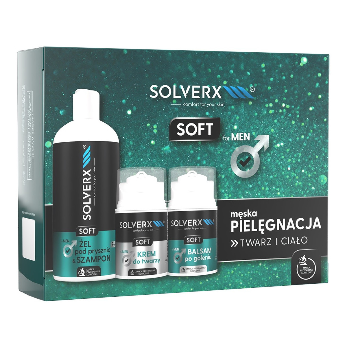 Solverx Men soft Zestaw prezentowy do pielęgnacji ciała 1op.