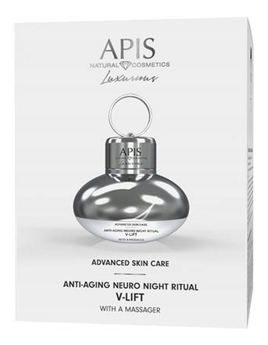 Przeciwzmarszczkowy neuro-rytuał V-LIFT na noc z masażerem