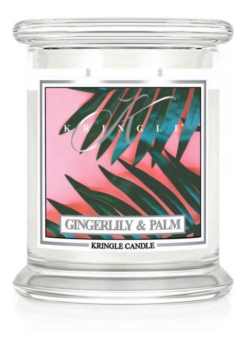 Średnia świeca zapachowa z dwoma knotami gingerlily & palm