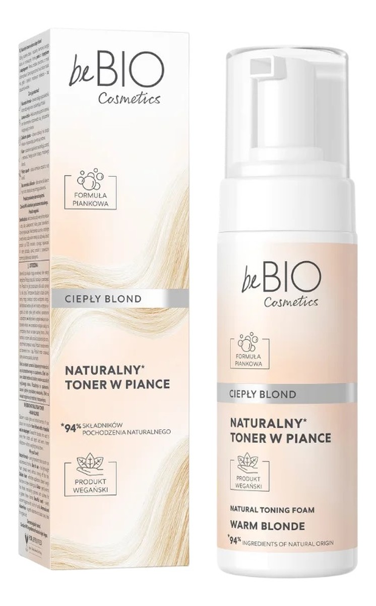 Naturalny Toner w piance Ciepły Blond