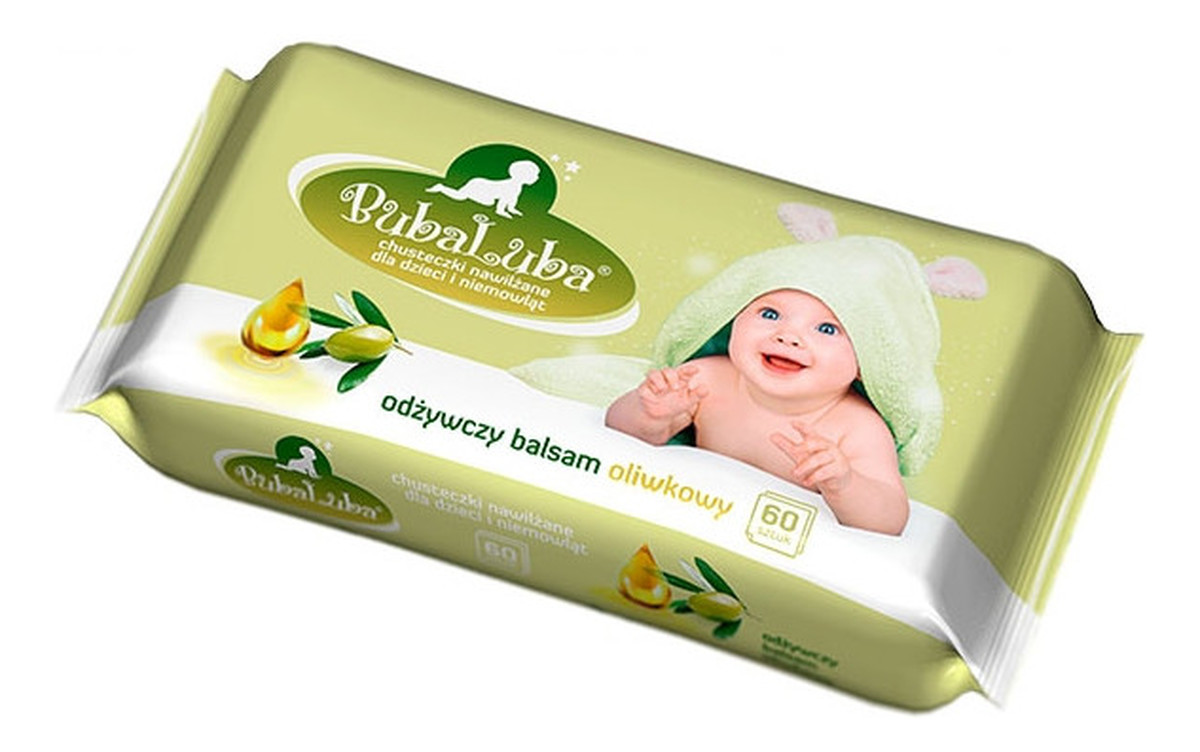 chusteczki nawilżane dla dzieci odżywczy balsam oliwkowy 60szt
